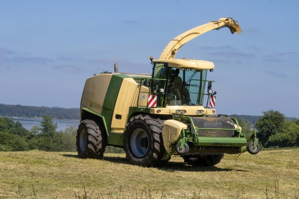 Krone Big X Chopper on a Grass Field